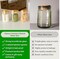 Overnight Oats Containers with Lids, 17-Oz Glass Canisters Hold Coffee Beans, Tea, Flour, Sugar, Nuts, Candy, Bath Salts & More, Set of 3 Airtight Glass Jars with Bamboo Lids & Bamboo Spoons